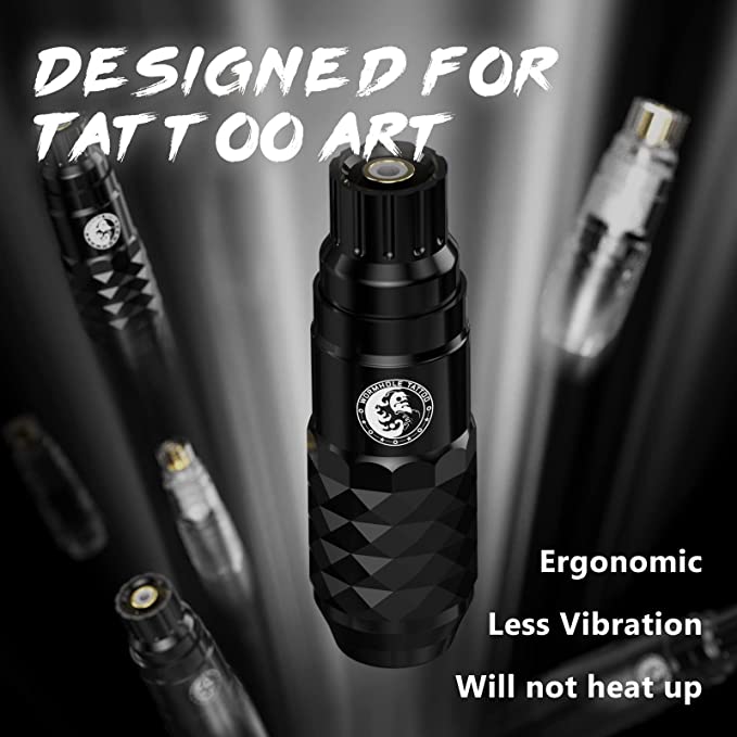 Tattoo Kit Wormhole Tattoo Gun Kit Tattoo Machine Kit Complete Tattoo Pen Kit with Rotary Tattoo Machine Tattoo Ink Tattoo Cartridge Needles WTK155