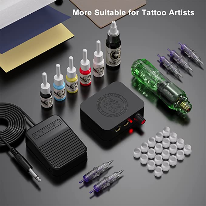 （Venduto solo negli USA）Kit macchina rotativa Kit penna completo per principianti e artisti WTK159